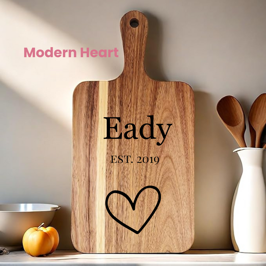 Personalized Family Name Wood-Burned Cutting Board – Custom Gift | Tay’s Vinyl