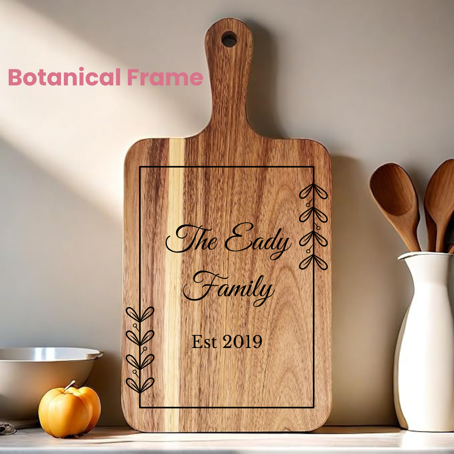 Personalized Family Name Wood-Burned Cutting Board – Custom Gift | Tay’s Vinyl