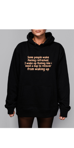 Sleepy Cow Hoodie – Funny Oversized Unisex Sweatshirt | Tay’s Vinyl