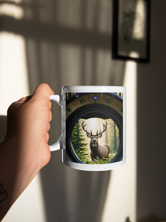 Through the Scope – Majestic Buck Hunting Mug | Tay’s Vinyl