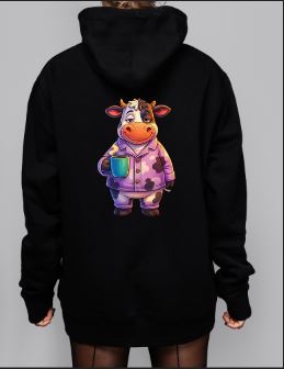 Sleepy Cow Hoodie – Funny Oversized Unisex Sweatshirt | Tay’s Vinyl