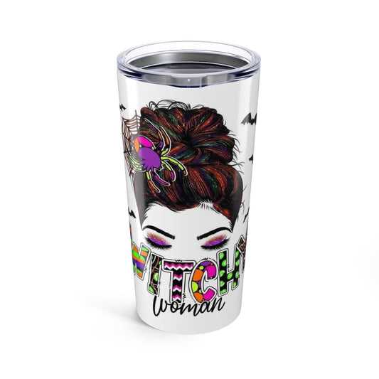 Witchy Woman 20oz Tumbler, Halloween-Themed Stainless Steel Travel Mug, Spooky Witch Tumbler, Gift for Witches, Colorful Insulated Mug