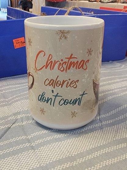 Christmas Calories Don’t Count Mug – Holiday Coffee Cup