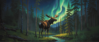Majestic Moose Under the Northern Lights Ceramic Mug | Tay’s Vinyl