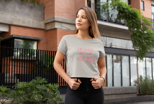 I’m Sorry, Did I Roll My Eyes Out Loud?" Funny Sarcastic Crop Top – Sassy Women’s Tee